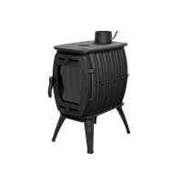 Печь чугунная отопительная с плитой "Бахта-II " (цв. Черный чугун) ПроМеталл