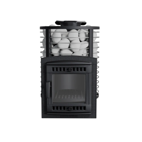 Печь чугунная банная "Атмосфера М" сетка-ПРУТОК нержавейка ПроМеталл фото 2