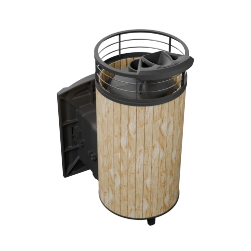 Печь банная "Атмосфера XL" Окаменевшее дерево ламель+сетка с газовой горелкой ПроМеталл фото 4 Печь банная "Атмосфера XL" Окаменевшее дерево ламель+сетка с газовой горелкой ПроМеталл фото 4