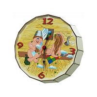 Часы-бочка "Мужик и женщина"
