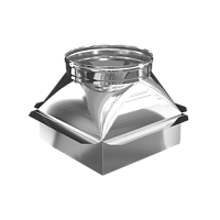 Переходник с кирпичной кладки 125х125 на d 120 мм (304/0,5 мм) Феррум Craft