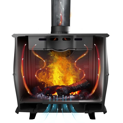 Печь-камин чугунный  "Маэстро II" ПроМеталл фото 2