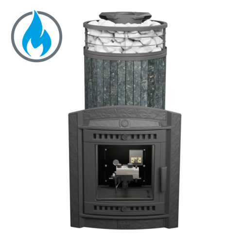 Печь банная "Атмосфера XL" Пироксенит ламель+сетка с газовой горелкой ПроМеталл