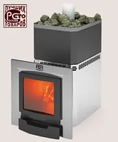 Печь для бани из нерж.сталь  РУСЬ-27 ЛНЗП ПРОФИ Панорама (1.1)  Теплодар