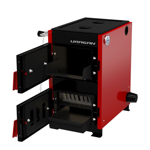 Котел отопительный "Ураган-20" 2 конфорки до 200 м. кв. фото 3