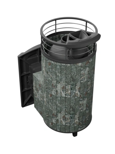 Печь банная "Атмосфера XL" Жадеит ламель+сетка С ТОННЕЛЕМ ПроМеталл фото 4