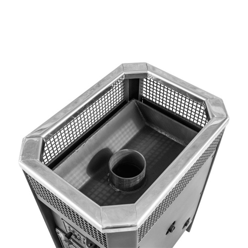 Печь банная 6 мм "Радуга" 11 (встроенный теплообменник из нержавейки) СТЕКЛО  ПР/ЛЕВ фото 2