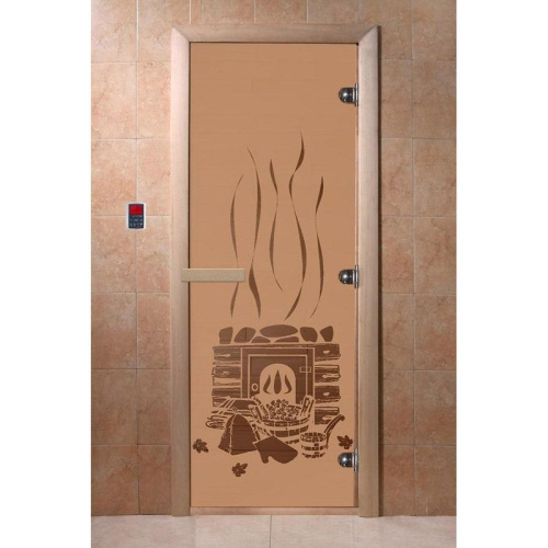 Дверь, " Банька " бронза матовая 1900 х 700 ( ольха ) Пр. ручка Н/Р